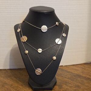 VCLM Vintage 1990's Silver Tone Multi Strand Necklace